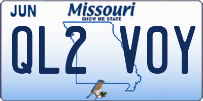 MO license plate QL2V0Y