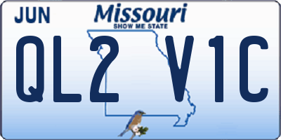 MO license plate QL2V1C
