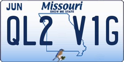 MO license plate QL2V1G