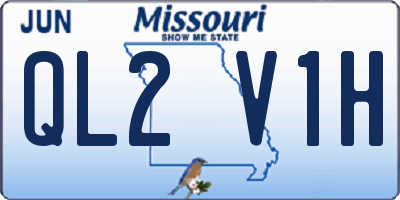 MO license plate QL2V1H