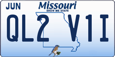 MO license plate QL2V1I