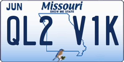 MO license plate QL2V1K