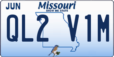 MO license plate QL2V1M