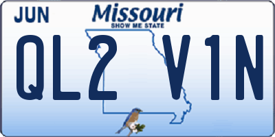 MO license plate QL2V1N