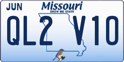 MO license plate QL2V1O