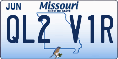 MO license plate QL2V1R