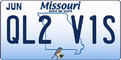 MO license plate QL2V1S