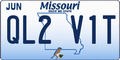 MO license plate QL2V1T