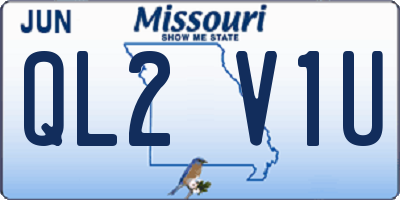 MO license plate QL2V1U