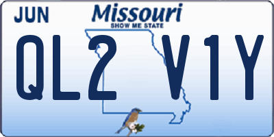 MO license plate QL2V1Y