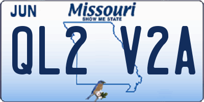 MO license plate QL2V2A