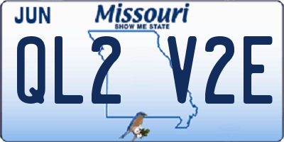 MO license plate QL2V2E