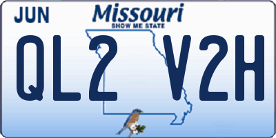 MO license plate QL2V2H
