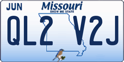MO license plate QL2V2J