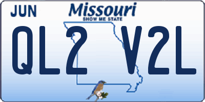 MO license plate QL2V2L
