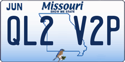 MO license plate QL2V2P