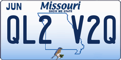 MO license plate QL2V2Q