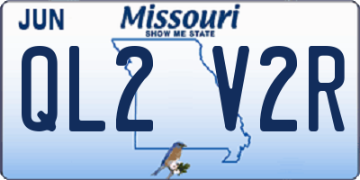 MO license plate QL2V2R