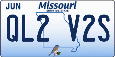 MO license plate QL2V2S