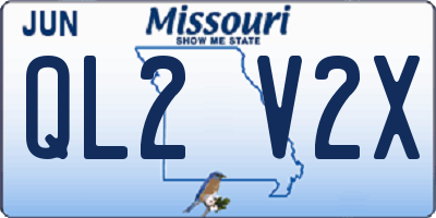 MO license plate QL2V2X
