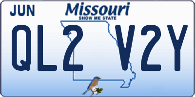 MO license plate QL2V2Y