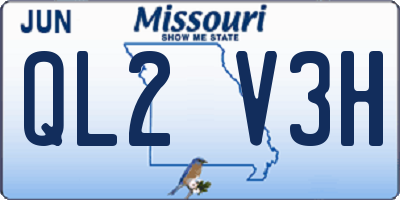 MO license plate QL2V3H