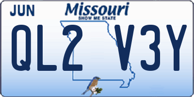 MO license plate QL2V3Y