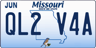 MO license plate QL2V4A