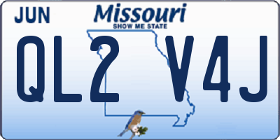 MO license plate QL2V4J