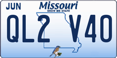 MO license plate QL2V4O