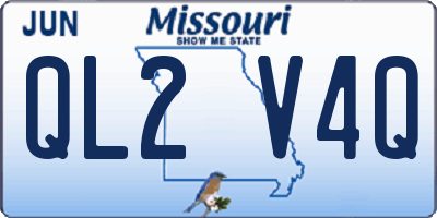 MO license plate QL2V4Q