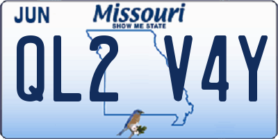 MO license plate QL2V4Y