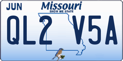 MO license plate QL2V5A
