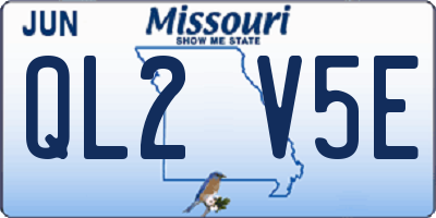 MO license plate QL2V5E