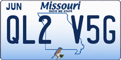 MO license plate QL2V5G