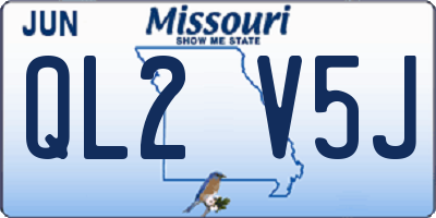 MO license plate QL2V5J