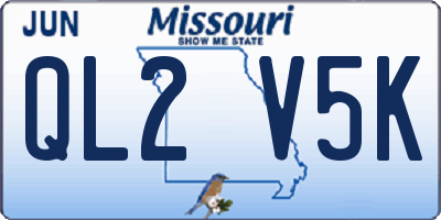 MO license plate QL2V5K