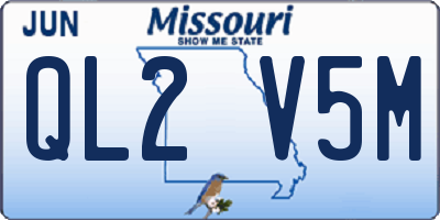 MO license plate QL2V5M