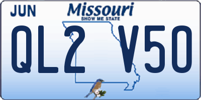 MO license plate QL2V5O