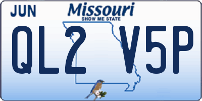 MO license plate QL2V5P