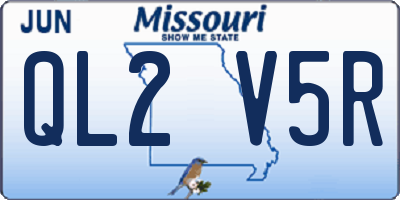 MO license plate QL2V5R