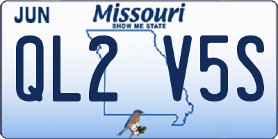MO license plate QL2V5S