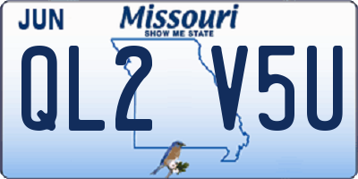MO license plate QL2V5U