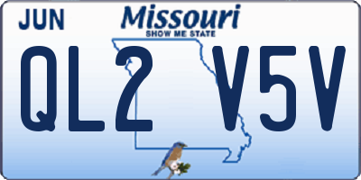 MO license plate QL2V5V