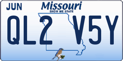 MO license plate QL2V5Y