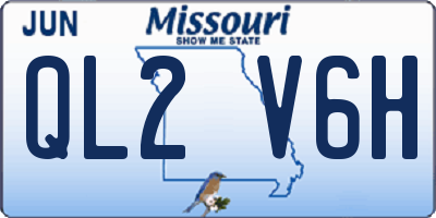 MO license plate QL2V6H