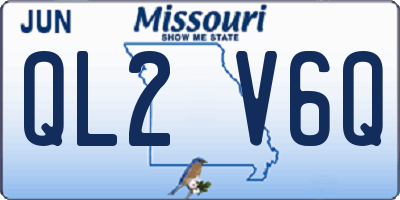 MO license plate QL2V6Q