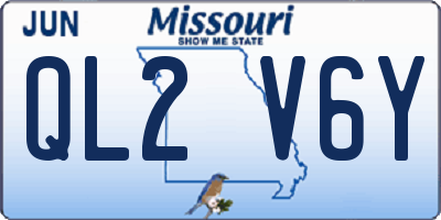 MO license plate QL2V6Y