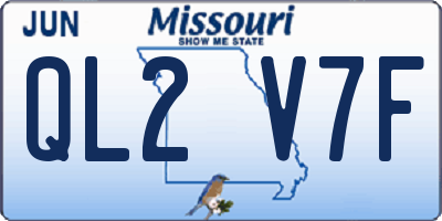 MO license plate QL2V7F