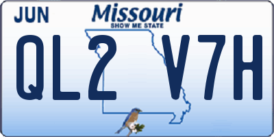 MO license plate QL2V7H